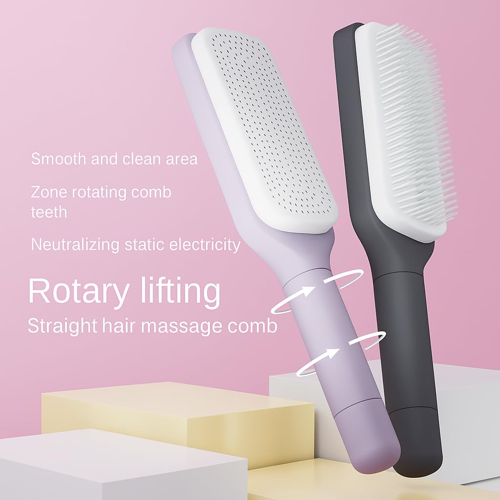 TangleAway™ – Self-Cleaning Anti-Static Hair Brush