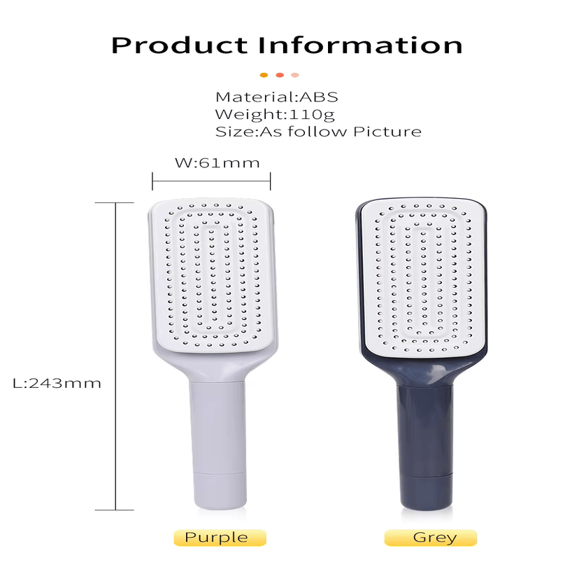 TangleAway™ – Self-Cleaning Anti-Static Hair Brush