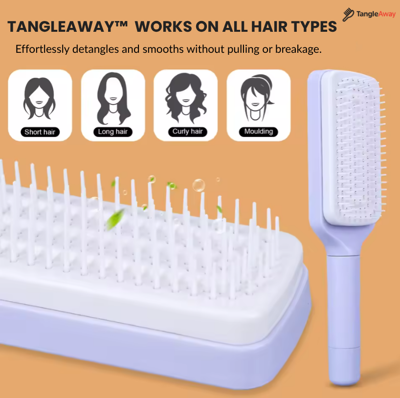 TangleAway™ – Self-Cleaning Anti-Static Hair Brush