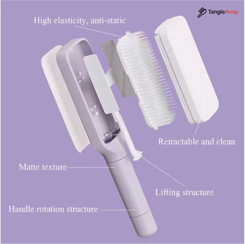 TangleAway™ – Self-Cleaning Anti-Static Hair Brush